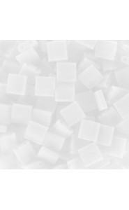 Miyuki tila 5x5mm beads - White opaque matted TL-402F